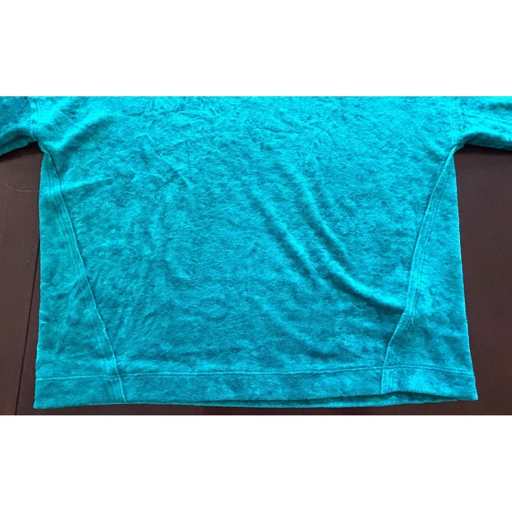 Free People We The Free Pullover‎ Crushed Velvet M Teal Green Excellent Boho